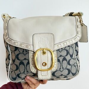 Coach Bleecker Denim Shoulder Flap Bag